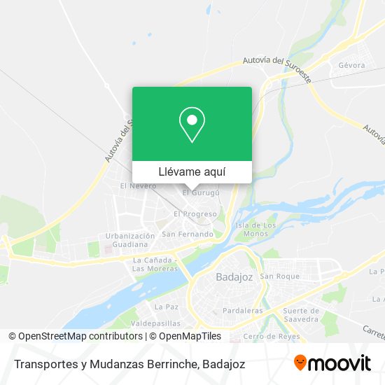 Mapa Transportes y Mudanzas Berrinche