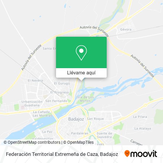 Mapa Federación Territorial Extremeña de Caza