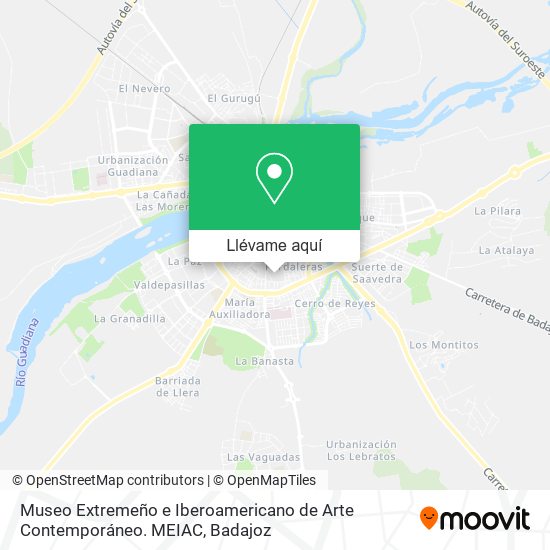 Mapa Museo Extremeño e Iberoamericano de Arte Contemporáneo. MEIAC