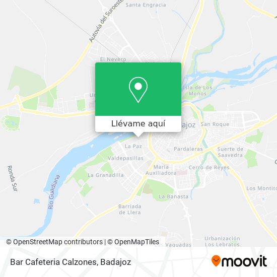 Mapa Bar Cafeteria Calzones