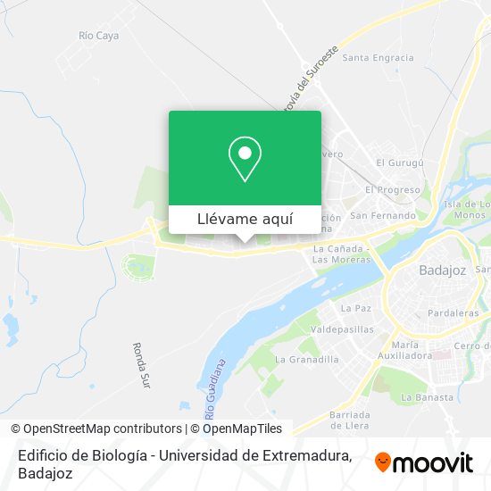 Mapa Edificio de Biología - Universidad de Extremadura