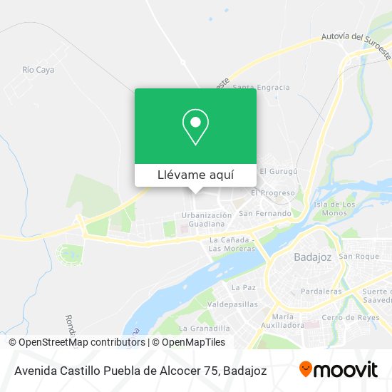 Mapa Avenida Castillo Puebla de Alcocer 75