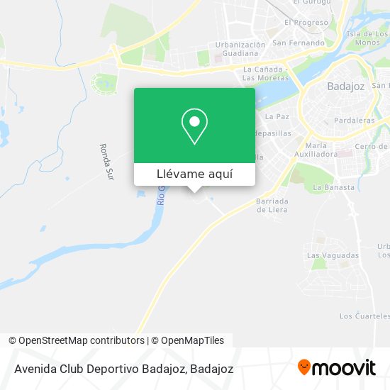 Mapa Avenida Club Deportivo Badajoz