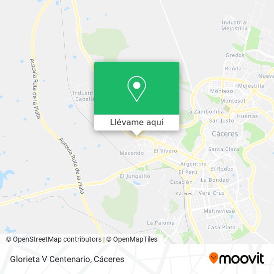 Mapa Glorieta V Centenario
