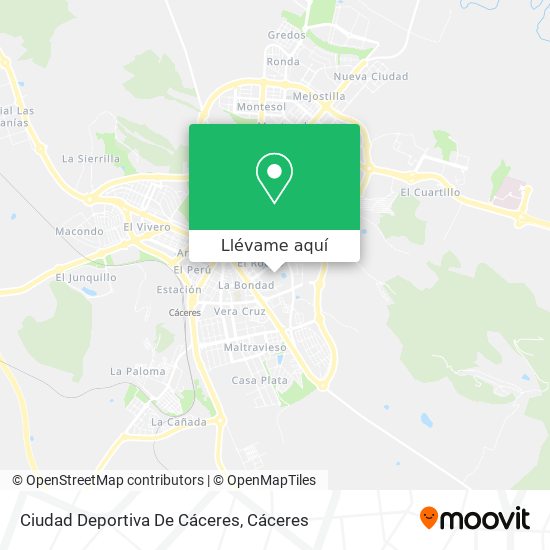 Mapa Ciudad Deportiva De Cáceres