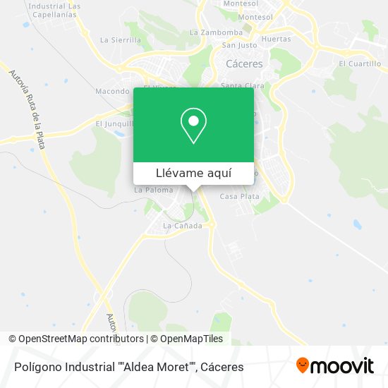 Mapa Polígono Industrial ""Aldea Moret""
