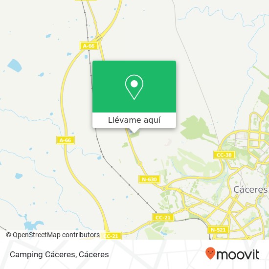 Mapa Camping Cáceres