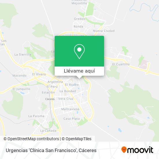 Mapa Urgencias 'Clínica San Francisco'