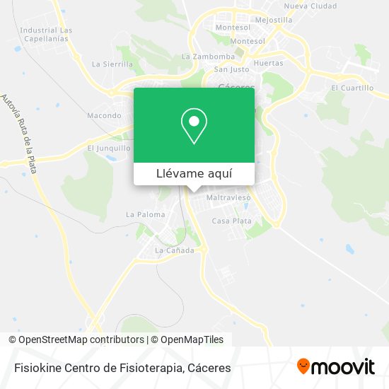 Mapa Fisiokine Centro de Fisioterapia