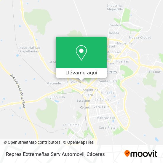 Mapa Repres Extremeñas Serv Automovil