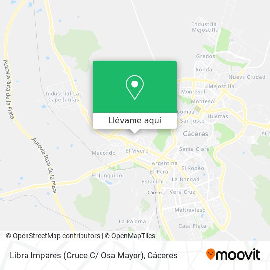 Mapa Libra Impares (Cruce C/ Osa Mayor)