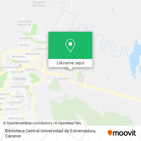 Mapa Biblioteca Central Universidad de Extremadura