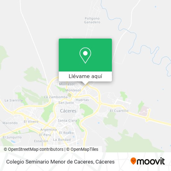 Mapa Colegio Seminario Menor de Caceres