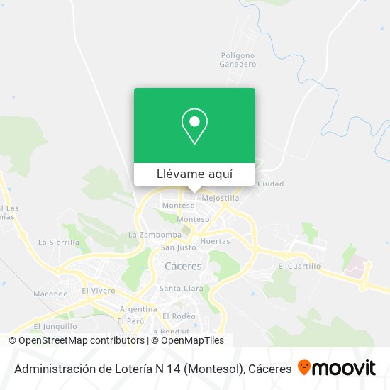 Mapa Administración de Lotería N 14 (Montesol)