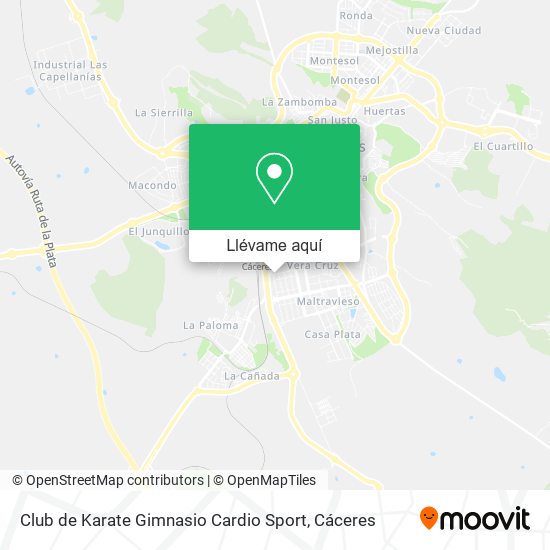 Mapa Club de Karate Gimnasio Cardio Sport