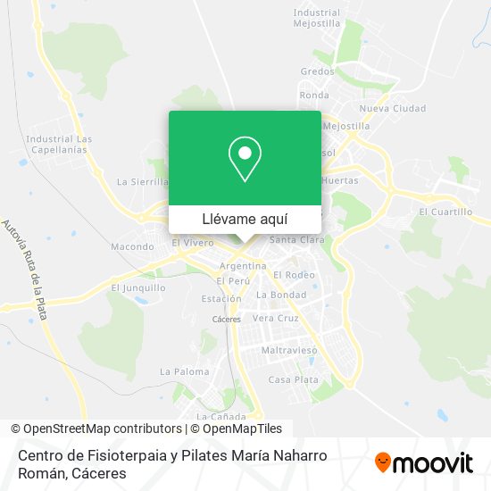 Mapa Centro de Fisioterpaia y Pilates María Naharro Román