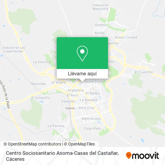 Mapa Centro Sociosanitario Asoma-Casas del Castañar