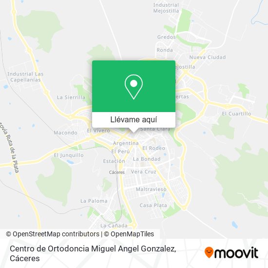 Mapa Centro de Ortodoncia Miguel Angel Gonzalez