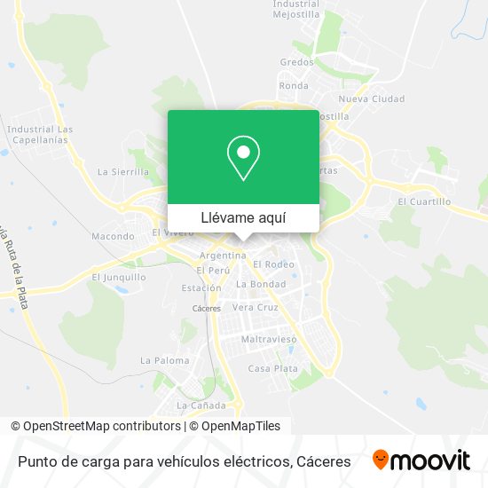 Mapa Punto de carga para vehículos eléctricos