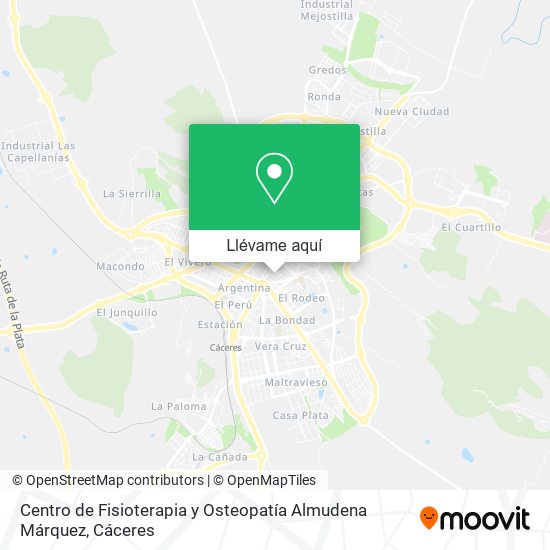 Mapa Centro de Fisioterapia y Osteopatía Almudena Márquez