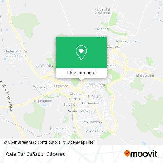 Mapa Cafe Bar Cañadul