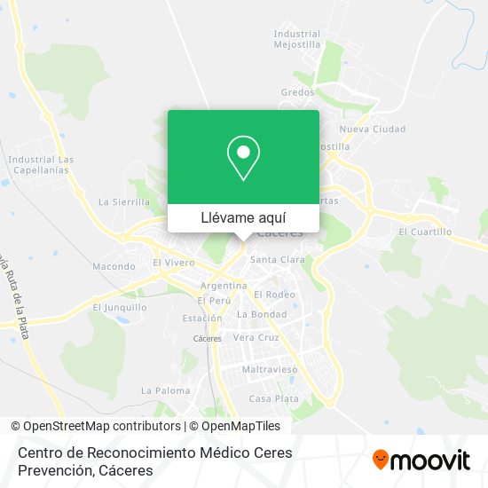 Mapa Centro de Reconocimiento Médico Ceres Prevención