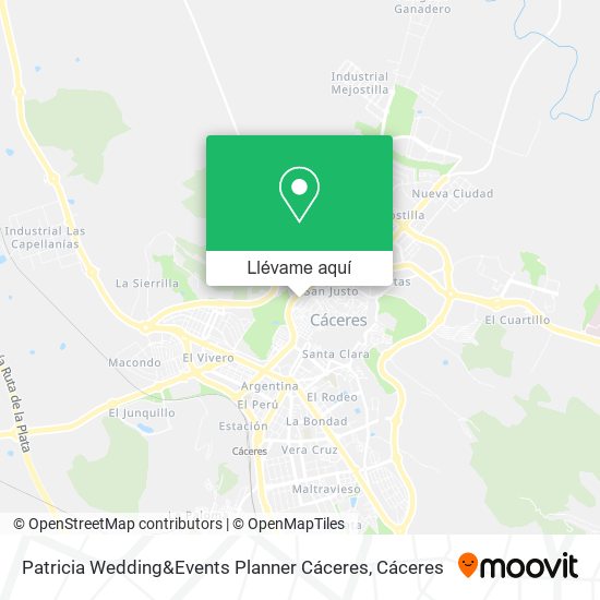 Mapa Patricia Wedding&Events Planner Cáceres