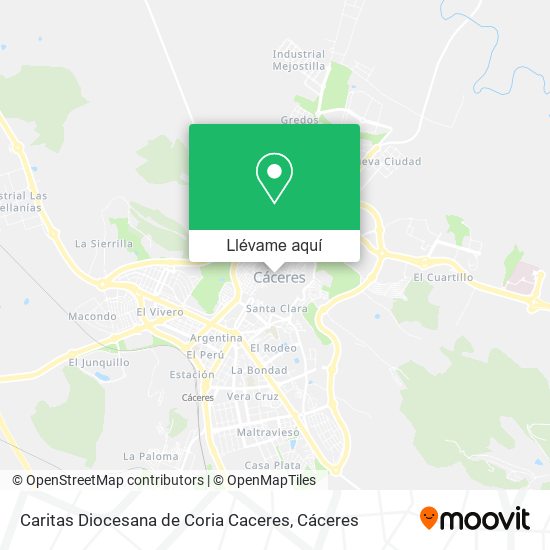 Mapa Caritas Diocesana de Coria Caceres