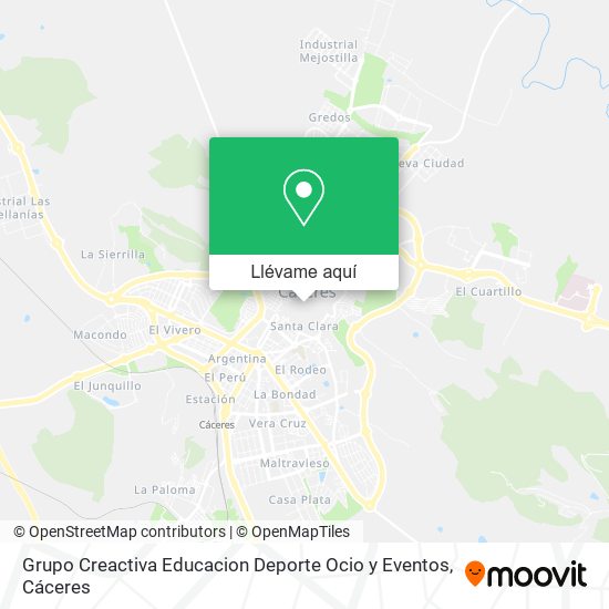 Mapa Grupo Creactiva Educacion Deporte Ocio y Eventos