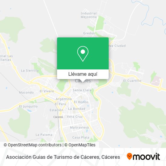 Mapa Asociación Guias de Turismo de Cáceres