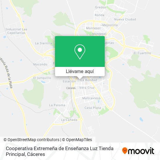 Mapa Cooperativa Extremeña de Enseñanza Luz Tienda Principal