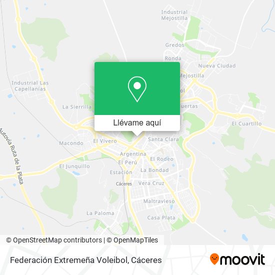 Mapa Federación Extremeña Voleibol