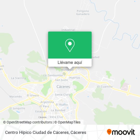 Mapa Centro Hípico Ciudad de Cáceres
