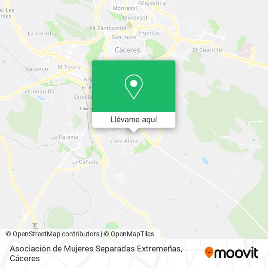 Mapa Asociación de Mujeres Separadas Extremeñas