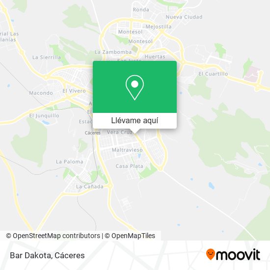 Mapa Bar Dakota