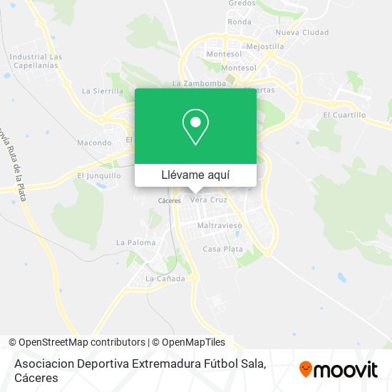 Mapa Asociacion Deportiva Extremadura Fútbol Sala