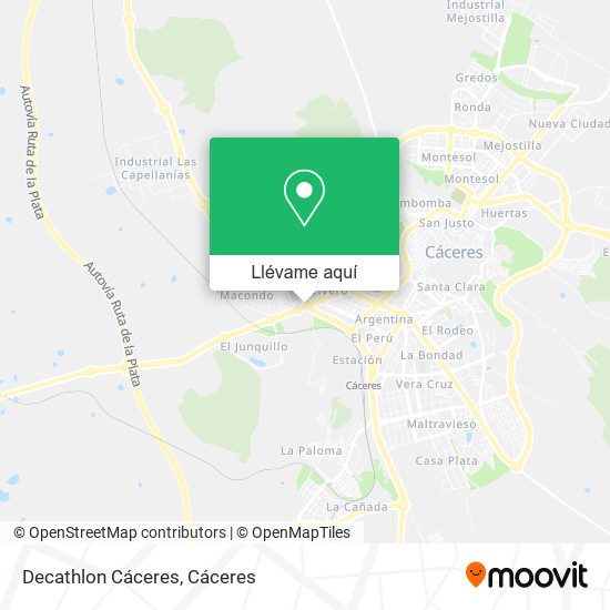 Mapa Decathlon Cáceres