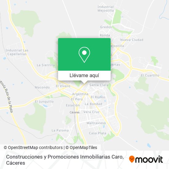 Mapa Construcciones y Promociones Inmobiliarias Caro