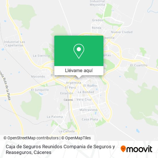 Mapa Caja de Seguros Reunidos Compania de Seguros y Reaseguros
