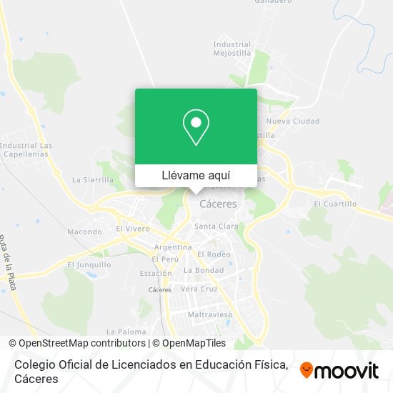 Mapa Colegio Oficial de Licenciados en Educación Física