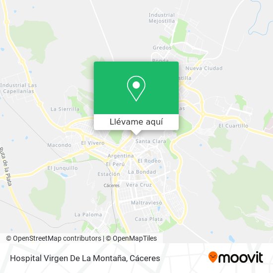 Mapa Hospital Virgen De La Montaña