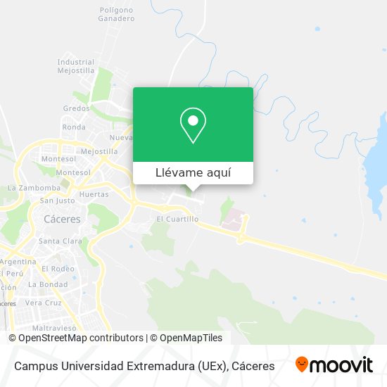 Mapa Campus Universidad Extremadura (UEx)