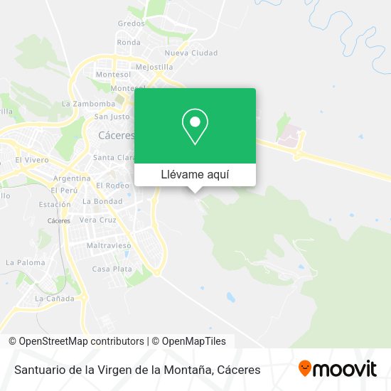 Mapa Santuario de la Virgen de la Montaña
