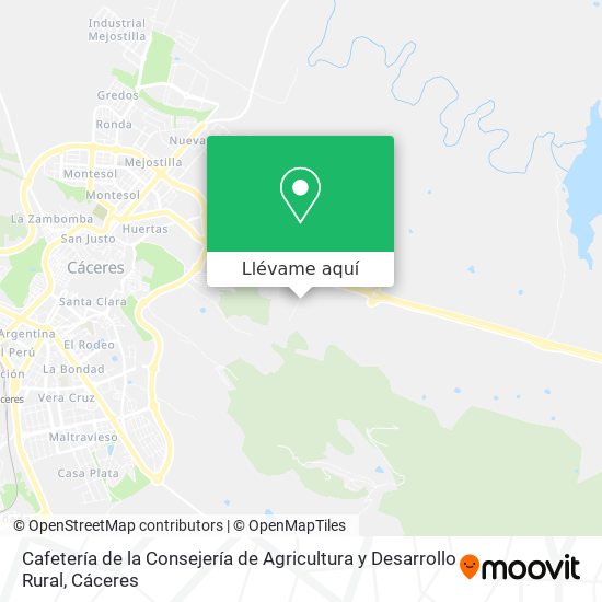Mapa Cafetería de la Consejería de Agricultura y Desarrollo Rural