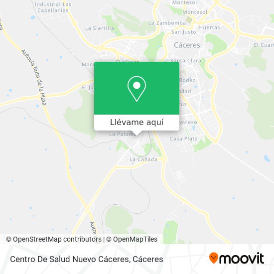 Mapa Centro De Salud Nuevo Cáceres