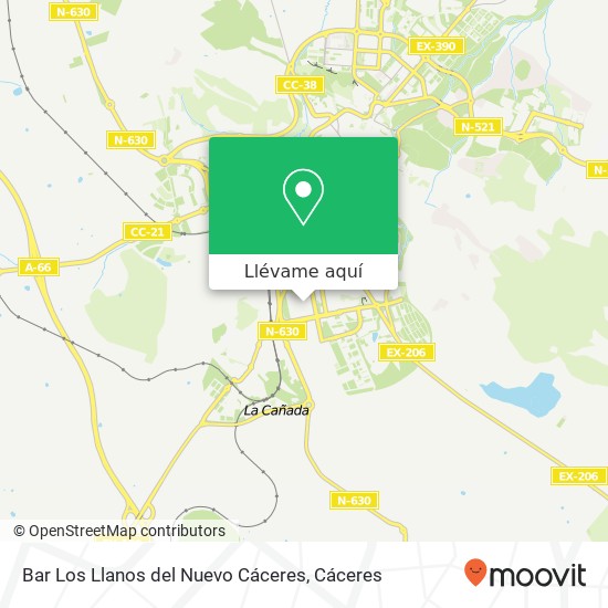 Mapa Bar Los Llanos del Nuevo Cáceres