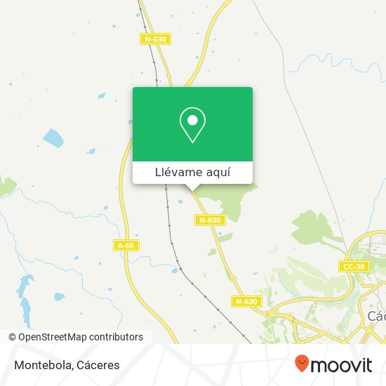 Mapa Montebola, Carretera de Salamanca 10001 Cáceres