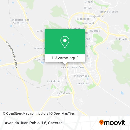 Mapa Avenida Juan Pablo II 6