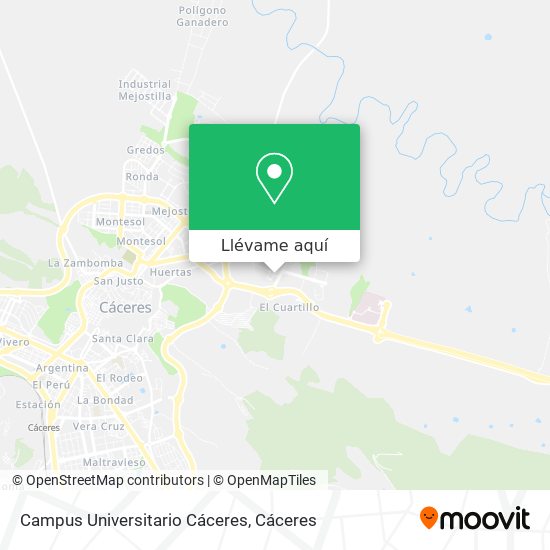 Mapa Campus Universitario Cáceres