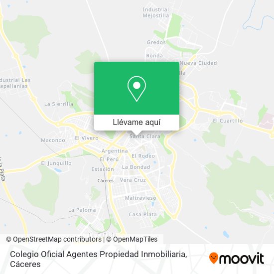 Mapa Colegio Oficial Agentes Propiedad Inmobiliaria